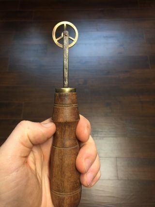Antique Brass Gilding Wheel Leather Bookbinding Finishing Tool