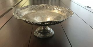 Vintage Sterling Silver Candy Dish Pedestal Decorative 6”