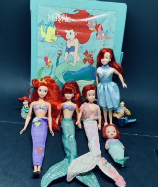 Vintage Disney The Little Mermaid Doll Figure Carrying Case Dolls