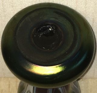Large Antique Loetz Iridescent Art Glass Vase 6 1/2” 7