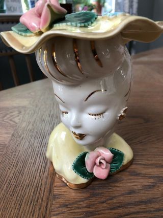 Lady Head Vase Vintage