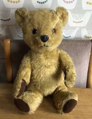 Chad Valley Chiltern Hygienic Toys Teddybear Part Growler Unjointed 12”