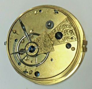 Quality Antique Fusee Pocket Watch Movement Circa 1870
