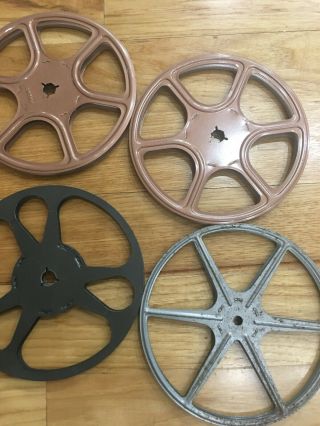Antique - Style Metal Movie Reels Wall Art Theater Home Decor Family Room Set of 4 2