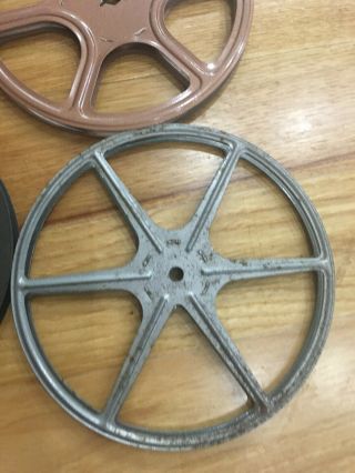 Antique - Style Metal Movie Reels Wall Art Theater Home Decor Family Room Set of 4 3