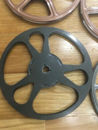 Antique - Style Metal Movie Reels Wall Art Theater Home Decor Family Room Set of 4 4
