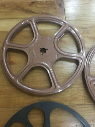 Antique - Style Metal Movie Reels Wall Art Theater Home Decor Family Room Set of 4 5