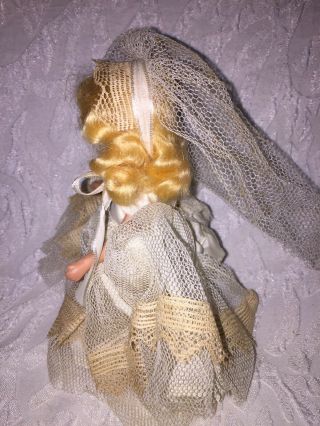 Vintage Nancy Ann Storybook DOLL BISQUE Wedding Doll Series 86? IVORY NETTING 5