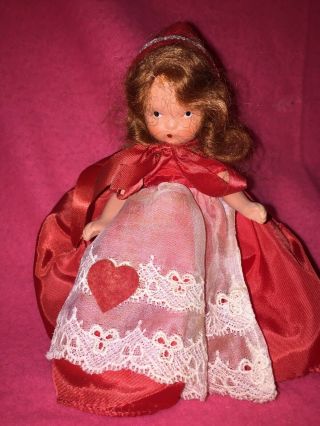 Vintage Nancy Ann Storybook Doll 5 1/2 " 157 Frozen Bisque Queen Of Hearts