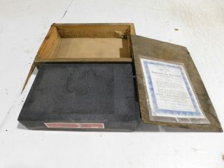 Antique Brown & Sharp Granite Surface Plate 12x8 W/ Certificate And Crate
