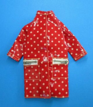 Vintage Barbie Francie - Polka Dots & Rain Drops 1255 Red Raincoat