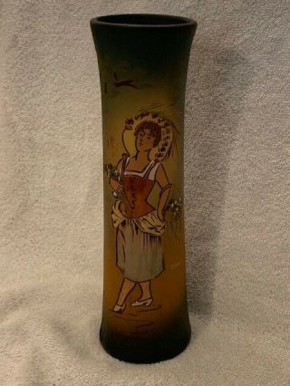 Antique 1897 - 1905 Weller Pottery Dickens Ware No.  301 Art Nouveau Vase