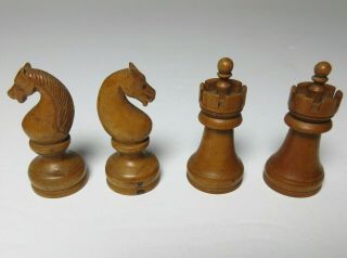 19th Century Partial Wood Chess Set 2 1/2 " King Antique