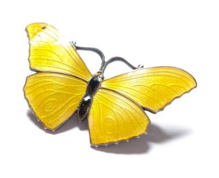 Vintage Or Antique Silver And Enamel Butterfly Brooch For Repair