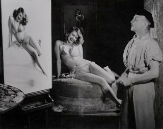 Unseen Pin - Up Illustrator Rolf Armstrong Negative 1947 Finishing That 