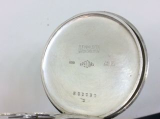 Fantastic Antique Solid Silver KAY,  S Triumph Pocket Watch Dennison Case Fob 6