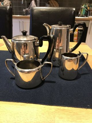 Elkington Vintage 4 Piece Silver Plate Coffee/tea Set