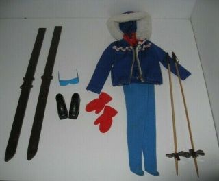 Vintage Barbie Outfit 948 Ski Queen - Complete W/goggles,  Gloves,  Skis,  Poles.