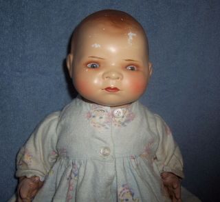 Antique Vintage 16 " German Baby Doll Bisque Head Marked Grace S Putnum Bye - Lo