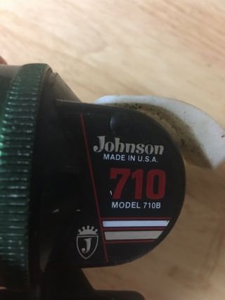 Vintage Johnson 710 Model 710b Spinning Reel Made In Usa