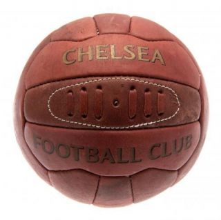 Chelsea Fc Retro Heritage Football Brown Soccer Ball Old Antique Match Game