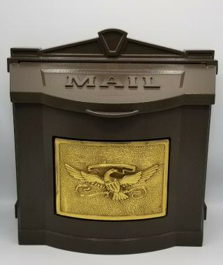 Gaines Manufacturing Wall Mount Mailbox Accent With Antique Bronze Eagle