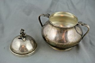 Tiffany & Co.  Makers Antique Sterling Silver Lidded Sugar Tea Set Bowl 23710