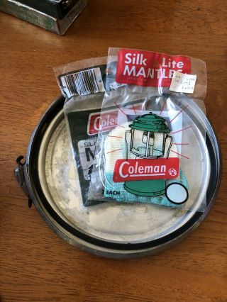 Vintage Coleman 220 228 Lantern Safe With Mantles