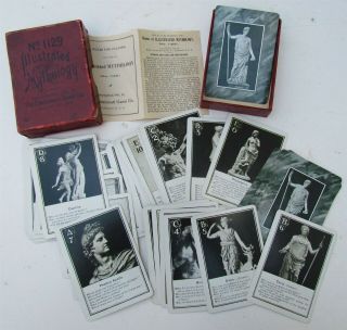 1901 Antique Card Game Illustrated Mythology Cincinnati Co W/ Box