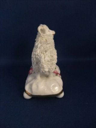 ANTIQUE 19THC STAFFORDSHIRE POTTERY FIGURE OF A SHEEP / RAM C1835 - WITH ROSES 6