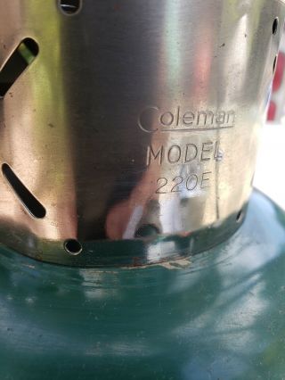 Vintage Coleman Model 220E Lantern 1962 10 62 3