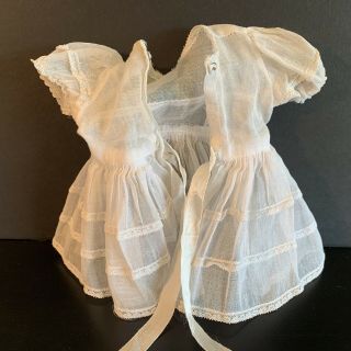 Vintage Terri Lee Doll Dress Tagged Sheer White Gauze with Lace and Ribbon Trim 5