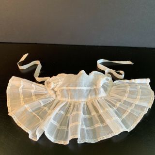 Vintage Terri Lee Doll Dress Tagged Sheer White Gauze with Lace and Ribbon Trim 6