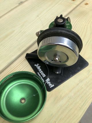 johnson century fishing reel,  display Stand And Parts List.  Exceptional 3