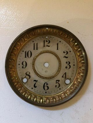 1890’s Antique Seth Thomas Mantel Clock Dial Glass Bezel Parts