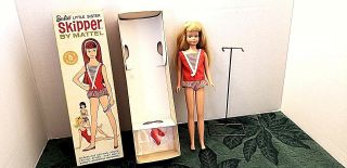 Vintage Barbie Skipper Doll,  1963,  Straight Leg,  Blonde Hair,  Box,  0950