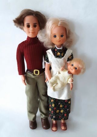 Sunshine Family 9 " Dolls (, Baby) Vintage 1974,  Mattel,