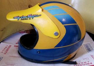 Vintage Arthur Fulmer Af - 50 Helmet W/ Troy Lee Design Aero 2 Shield
