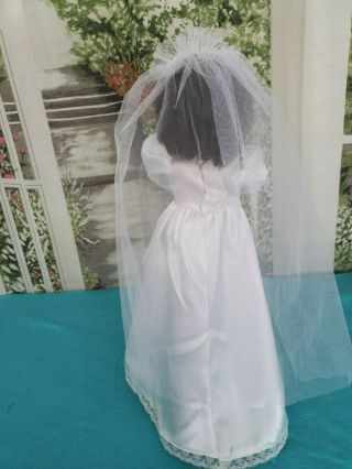 Vintage White Bride Dress & Veil for Miss Revlon or Fashion 16 - 18 
