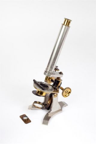 Vintage C1880 " Charles Baker " Part Nickel Plated Microscope 13