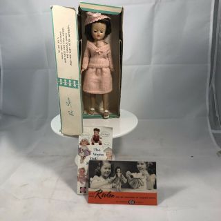 Vintage Vogue Jill Doll Little Miss Revlon With Box & Knitted Outfit