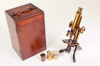 Vintage C1900 " Henry Crouch  7252 " Brass Microscope  17
