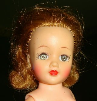 Vintage Ideal Little Miss Revlon Redhead Doll With Vogue Jan Red Striped Dress