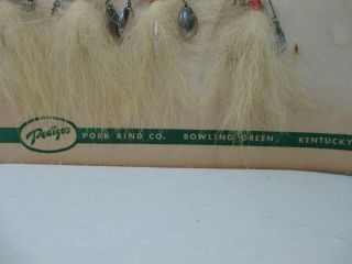 Vintage Pedigo Pork Rind Spin Jig Fishing Lure Store Display Sign Kentucky 54 3