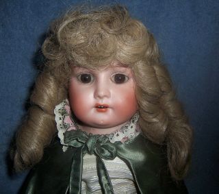 Very Pretty 20 " Antique German Bisque Doll Marked: Germany 0 Bisque Head