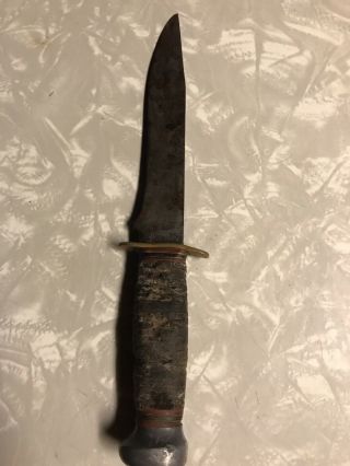 Antique Marbles Gladstone Mich Fixed Blade Knife Needs Restored