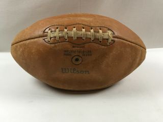 Vintage 1960’s Wilson Usa Brown Leather Football Inflate To 13 Lb.