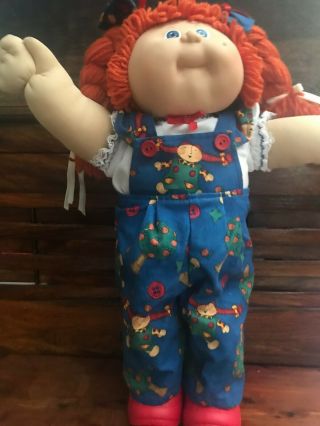 Vintage Cabbage Patch Doll Red Hair/blue Eyes,  Outfit