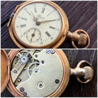 ✩ Antique Bijou Diana Swiss Made Old Pocket Watch Gold Plated