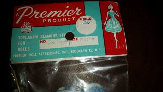 Vintage Barbie Clone Premier Blue & White Striped SS,  OT Heels & Umbrella NRFB 4